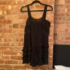 SONIA BY SONIA RYKIEL 
BLACK RUFFLE BANDAGE DRESS